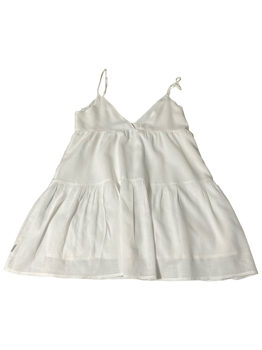 Rhythm Classics White Babydoll
Tank Dress Linen Blend Adjustable
Straps Size L - Picture 9 of 10